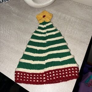 Festive Striped Knit Hat